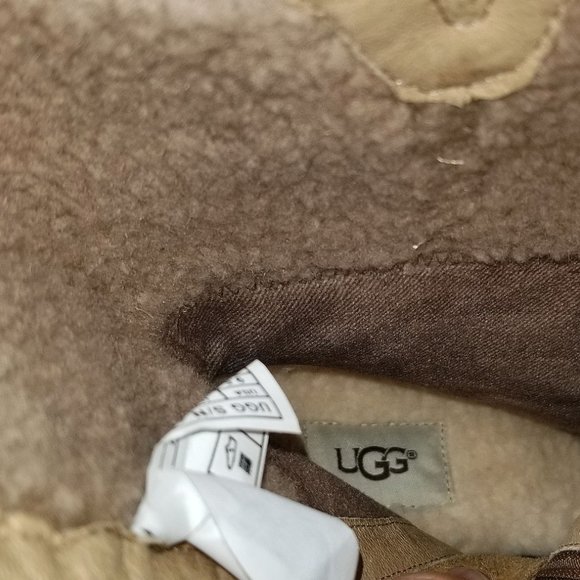 UGG Joely Shearling Lined Wedge Boot Chestnut Leather, Womens Size 9.5 US / 40.5 - Picture 11 of 14